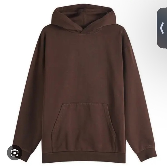 NWT SKIMS Boyfriend Fleece Pullover Hoodie in Espresso size L sold out style - Picture 2 of 3